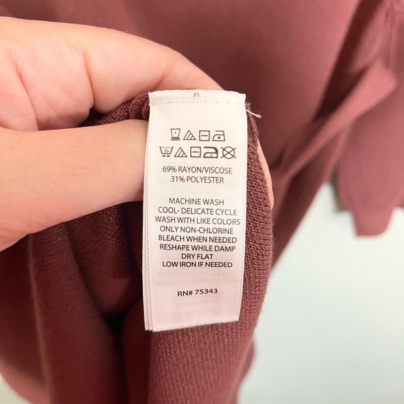 Nicole Miller Women's Red Suplice Long Sleeves Knitted Maxi Dress Size XL NWT - Picture 4 of 12